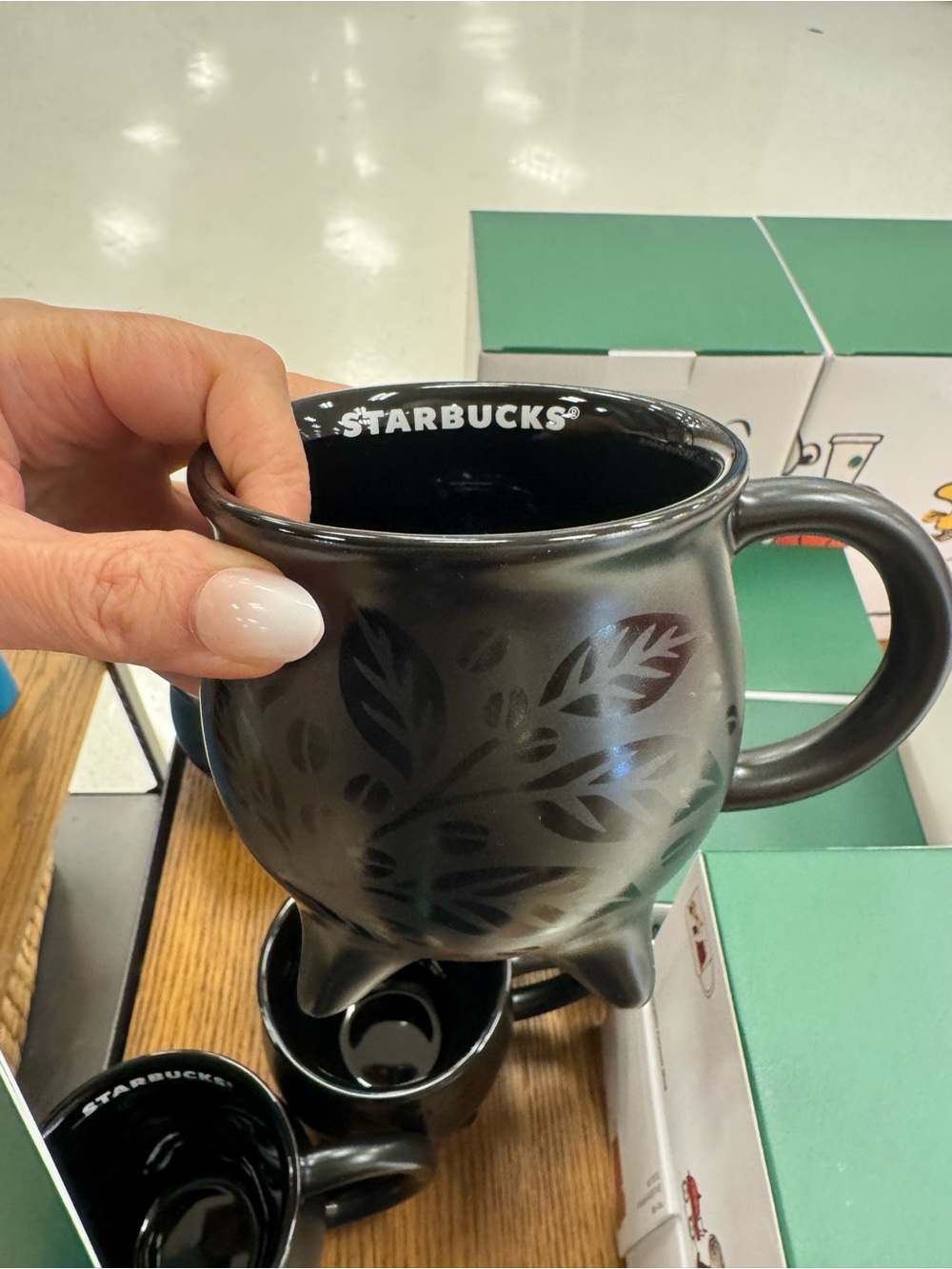 Starbucks Black Cauldron Ceramic Mug